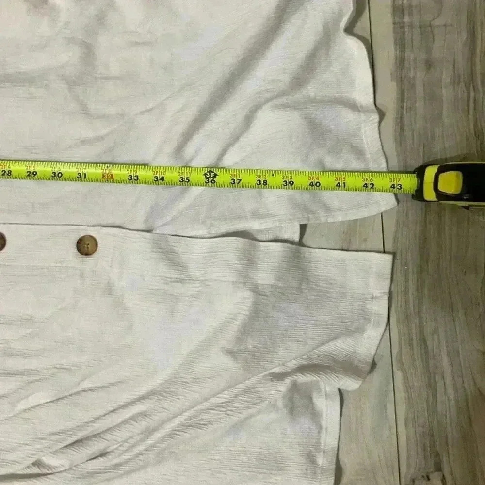 AVA & VIV White 1X Dress w/belt w/pockets - Picture 8 of 11